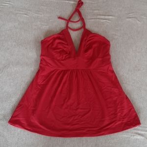 Red halter top